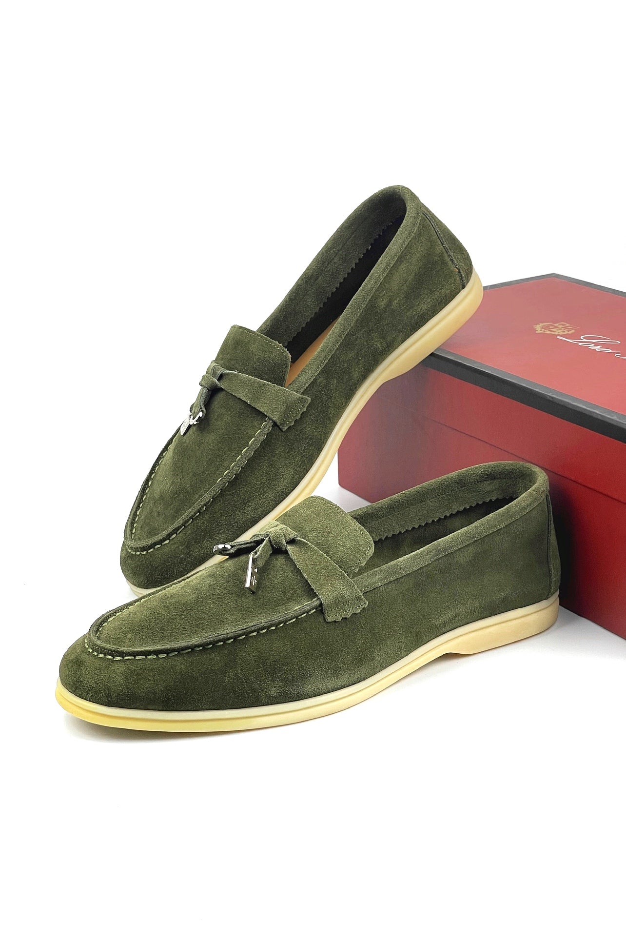 Loro Piana bleumarin-verde