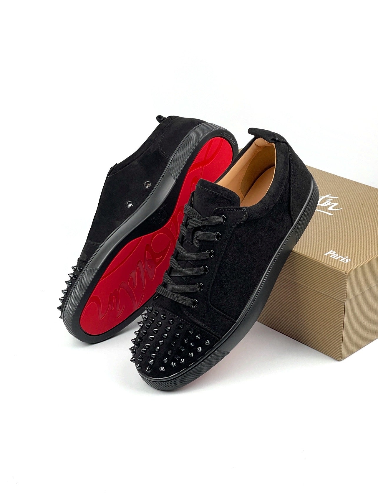 Louboutin Velur Negru