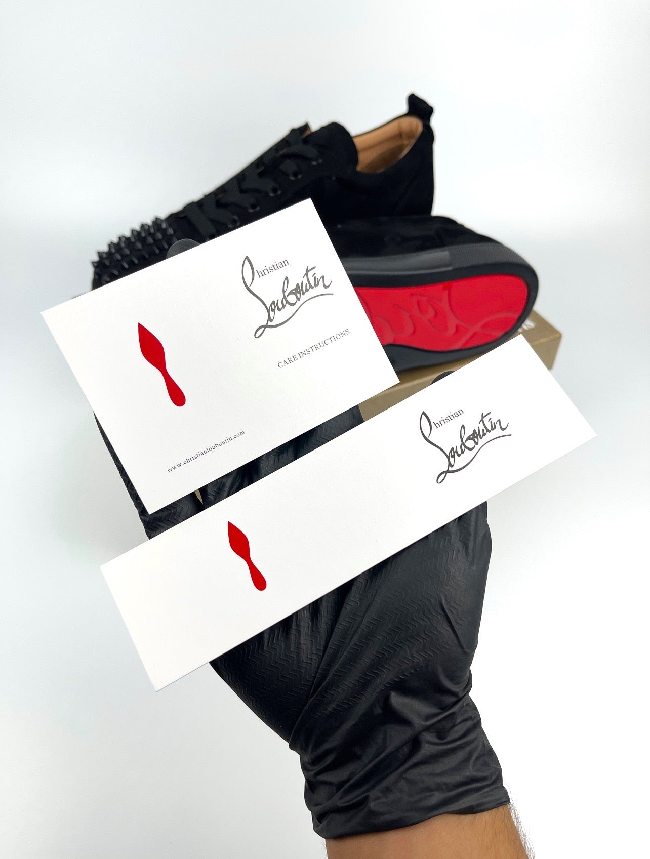 Louboutin Velur Negru