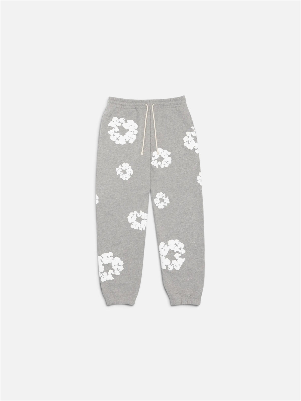Grey Cotton Wreath Pants